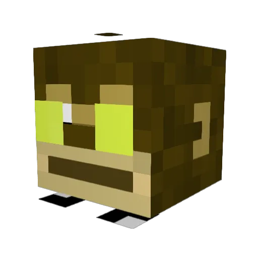 Monster678 Minecraft avatar head, 3D render