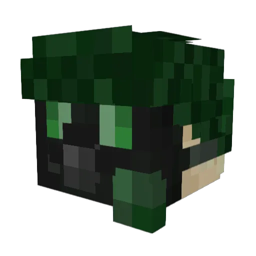 Monster9890 Minecraft avatar head, 3D render