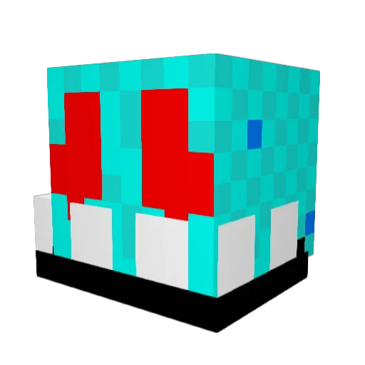 MonsterArkMc Minecraft avatar head, 3D render