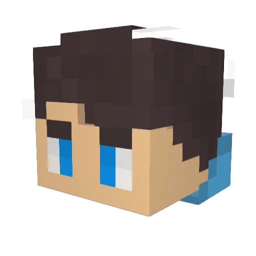 MonsterBrains Minecraft avatar head, 3D render