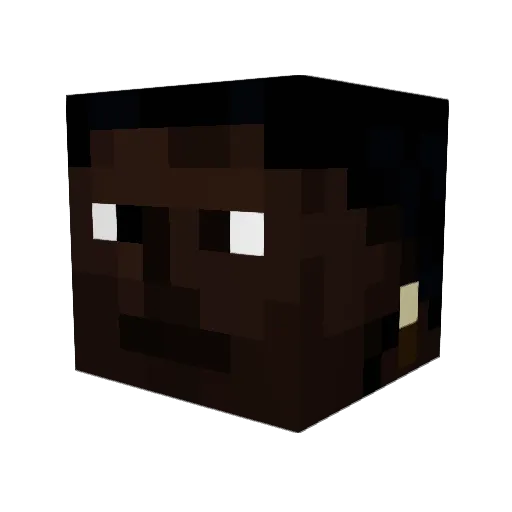 MonsterColin Minecraft avatar head, 3D render