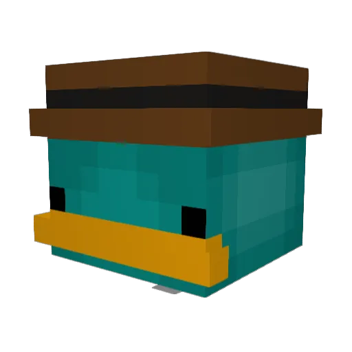 MonsterFarm Minecraft avatar head, 3D render