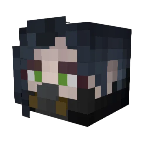 MonsterFennec Minecraft avatar head, 3D render