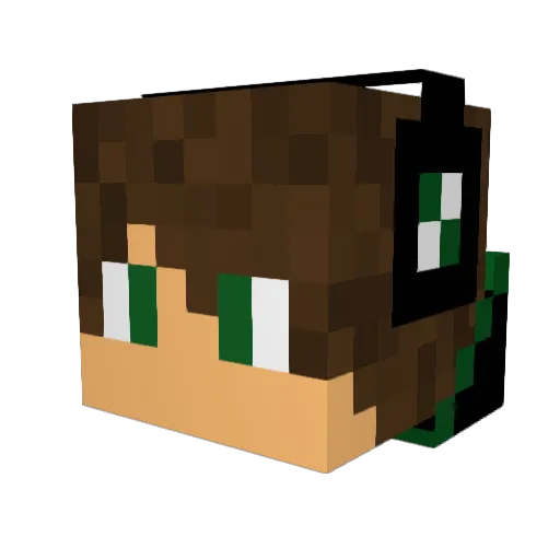 MonsterGyx Minecraft avatar head, 3D render