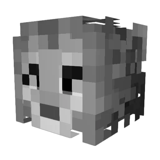 MonsterHunterXP Minecraft avatar head, 3D render