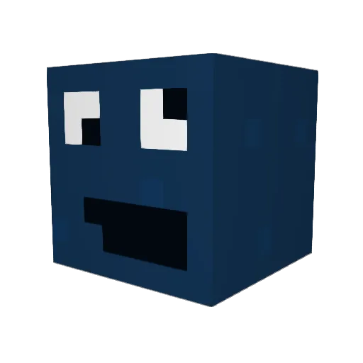 MonsterKruemel Minecraft avatar head, 3D render