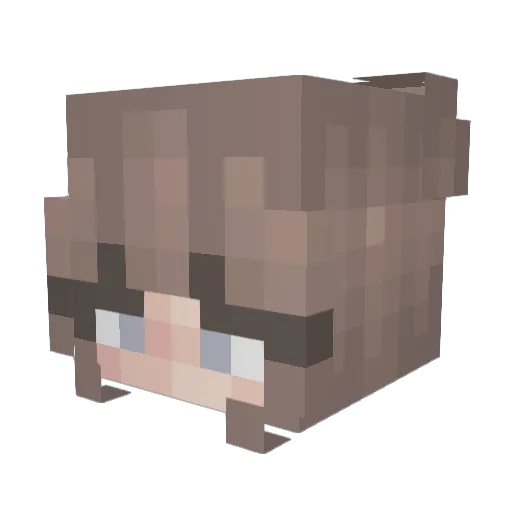 MonsterLima Minecraft avatar head, 3D render