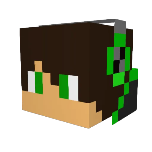 MonsterMonkeyMan Minecraft avatar head, 3D render