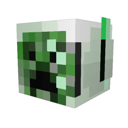 MonsterMonsoon Minecraft avatar head, 3D render