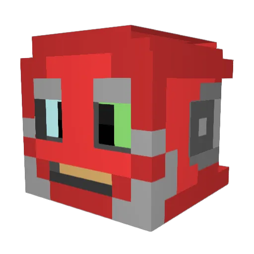 MonsterOfSpace Minecraft avatar head, 3D render