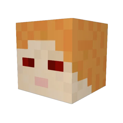 MonsterRally12 Minecraft avatar head, 3D render