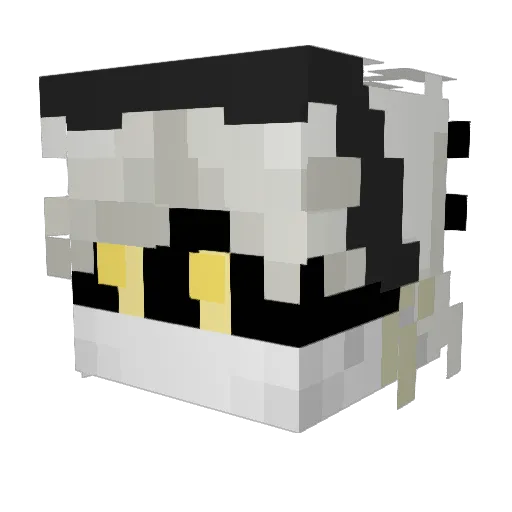MonsterTooth7 Minecraft avatar head, 3D render