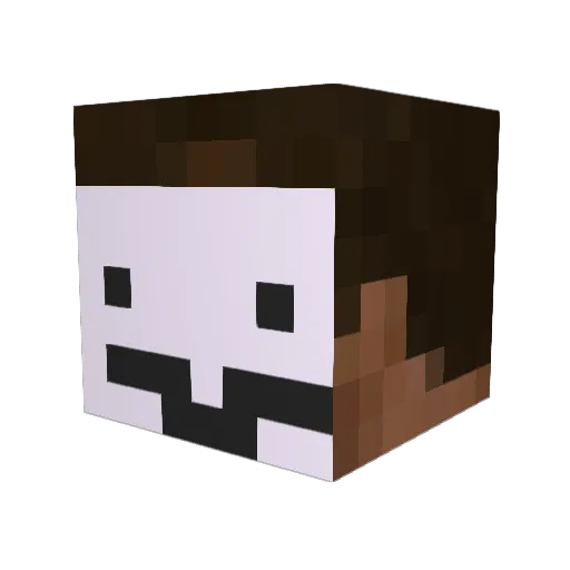 MonsterUCoder Minecraft avatar head, 3D render