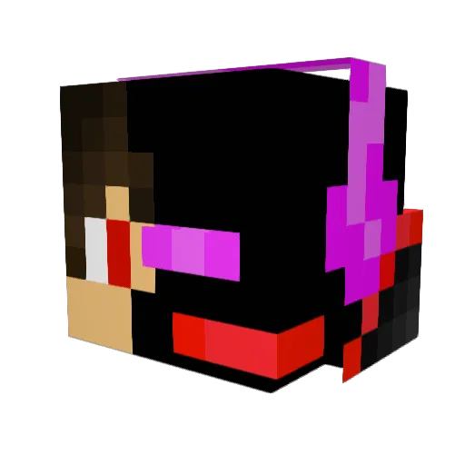 MonsterVrc Minecraft avatar head, 3D render