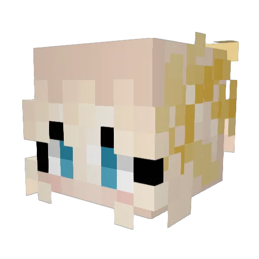 MonsterXII Minecraft avatar head, 3D render