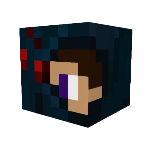 MonsterZeus Minecraft avatar head, 3D render