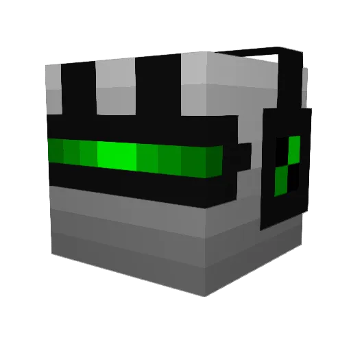 Monstercuby Minecraft avatar head, 3D render