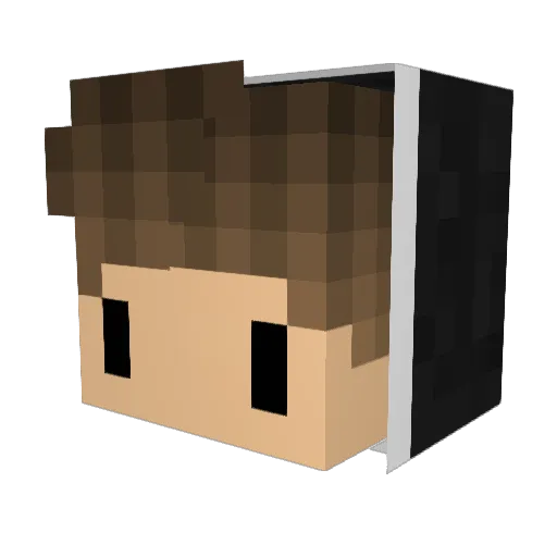 Monstergyz Minecraft avatar head, 3D render