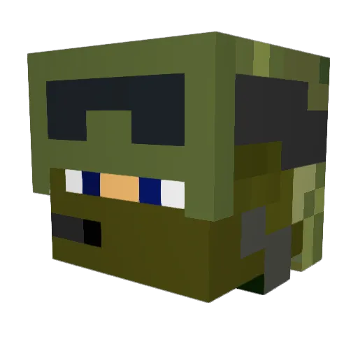 Monsterkralle61 Minecraft avatar head, 3D render