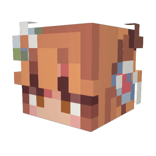 Monsters16 Minecraft avatar head, 3D render