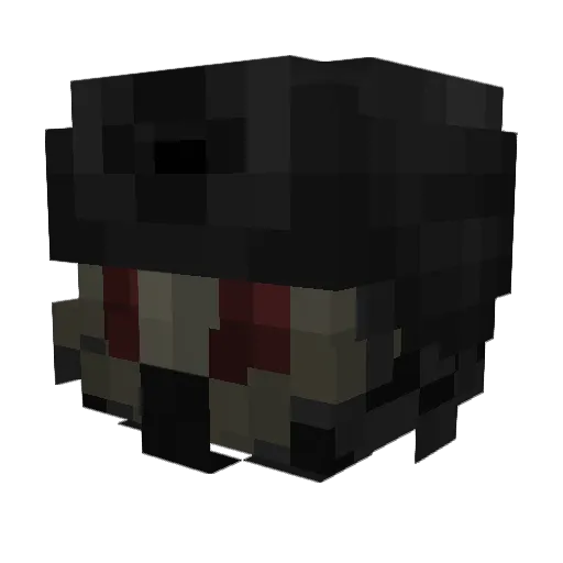 Monsterscary Minecraft avatar head, 3D render