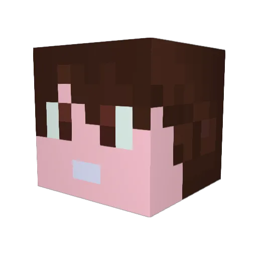 Monstershoot Minecraft avatar head, 3D render