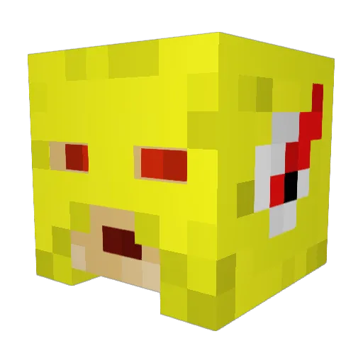 Monsterwatch Minecraft avatar head, 3D render