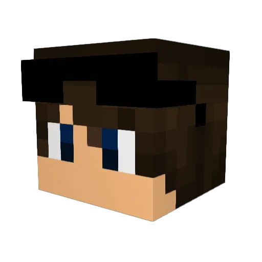 MonsteurJeu Minecraft avatar head, 3D render