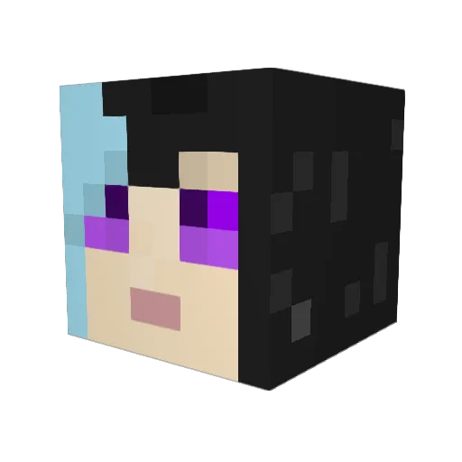 MonstreCharmant Minecraft avatar head, 3D render