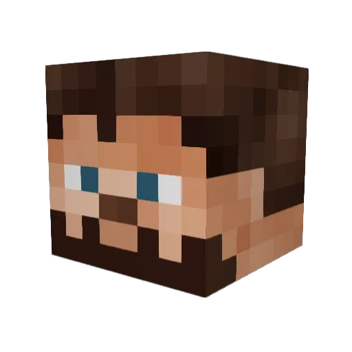 Monsunowy Minecraft avatar head, 3D render