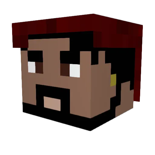 Montar Minecraft avatar head, 3D render