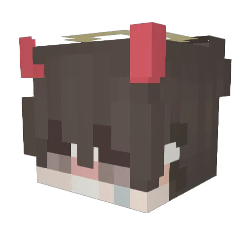Montarucho Minecraft avatar head, 3D render