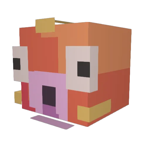 Montblanka Minecraft avatar head, 3D render