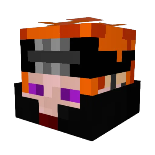 Monte31er Minecraft avatar head, 3D render