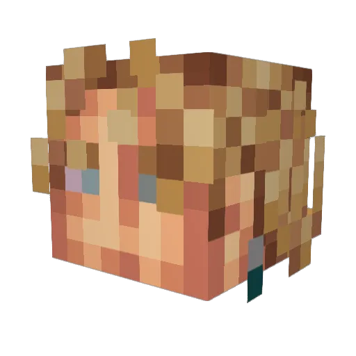 MonteGiant Minecraft avatar head, 3D render