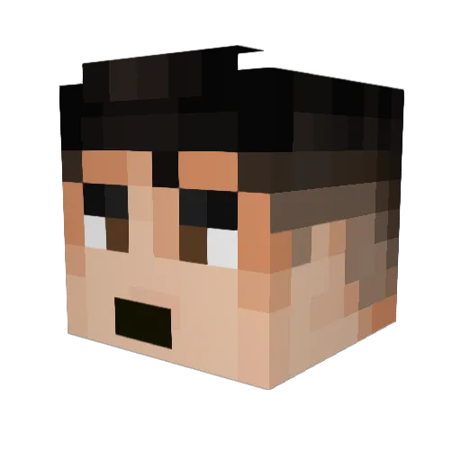 MonteManYss Minecraft avatar head, 3D render