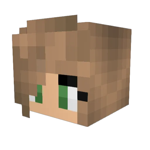 Monte_Cristo_ Minecraft avatar head, 3D render