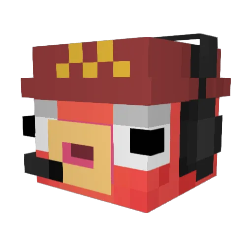 Monte_lope Minecraft avatar head, 3D render