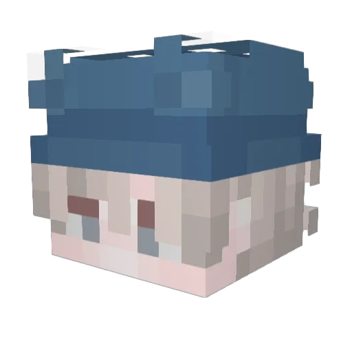 Monteblue Minecraft avatar head, 3D render
