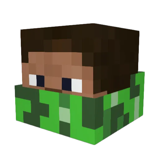 MonterDrzwi Minecraft avatar head, 3D render