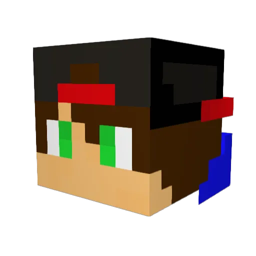 Montero800 Minecraft avatar head, 3D render