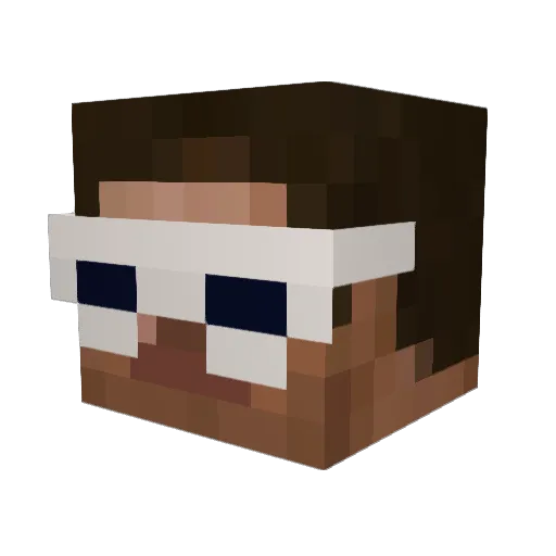 Montevideano Minecraft avatar head, 3D render