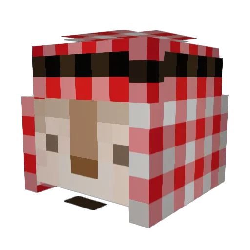 Montezja Minecraft avatar head, 3D render