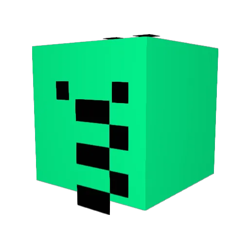 MonthlyFool Minecraft avatar head, 3D render
