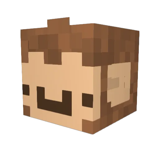 Monti12345 Minecraft avatar head, 3D render