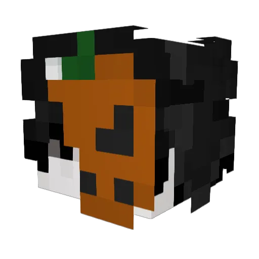 MontiGar Minecraft avatar head, 3D render