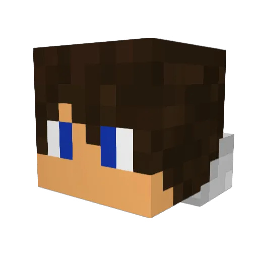 Montiiiii Minecraft avatar head, 3D render