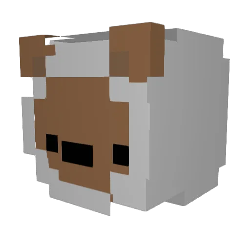 Montoir Minecraft avatar head, 3D render