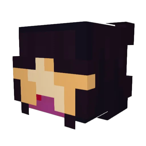 Montome Minecraft avatar head, 3D render