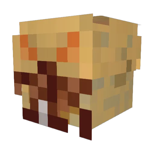Montryox Minecraft avatar head, 3D render